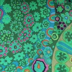 Vibrant Floral Fiber Art Tapestry. Kaffe Fassett Cotton. 3 yards x 45”.